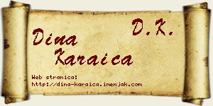 Dina Karaica vizit kartica